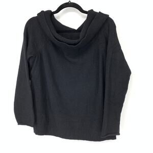 Anthropologie Sweater Women's Size XL Long Sleeve Cowl Neck Pullover Black